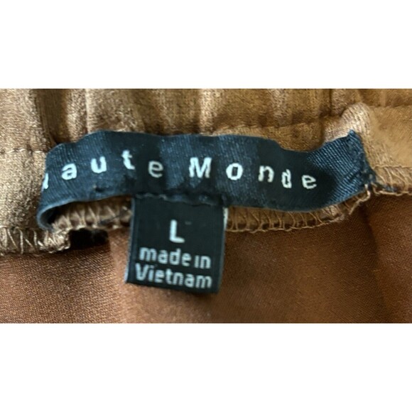 4 For $20 Haute Monde Women’s Size Large Faux Suede Button Front Mini Skirt - Picture 5 of 8